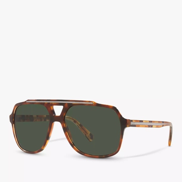 Dolce & Gabbana Polarized Pilot-Frame Sunglasses Unisex NWT - Picture 4 of 4